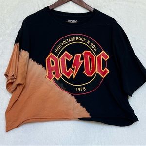 AC/DC Bleached Crop Top
